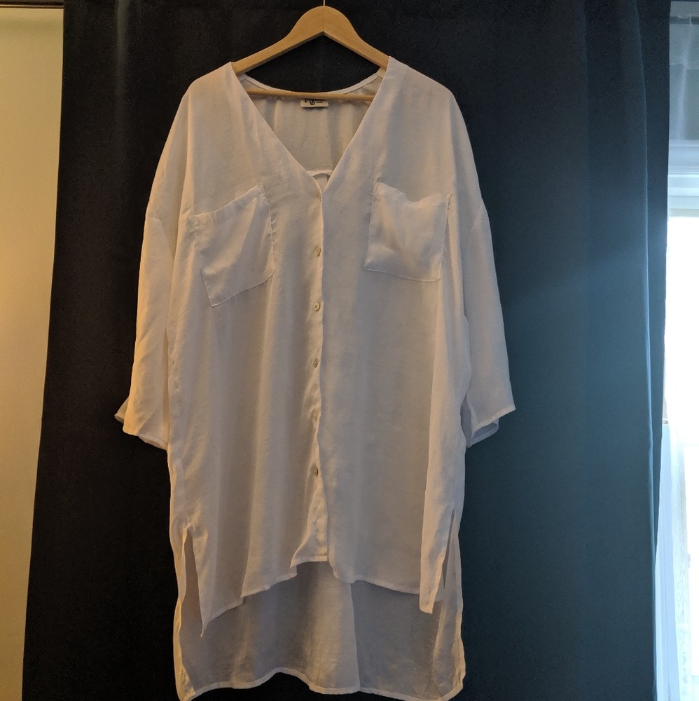 Show Me Your Mumu artist tunic - white